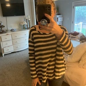 Gold and grey sweater